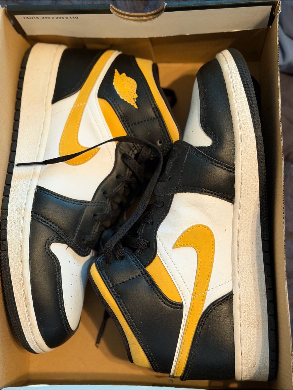 Nike Black, White & Yellow Low-Top Sneakers